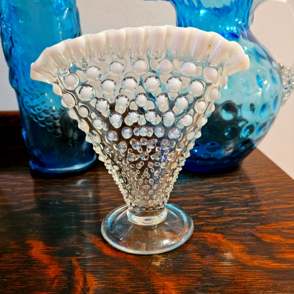 Vintage hobnail vase